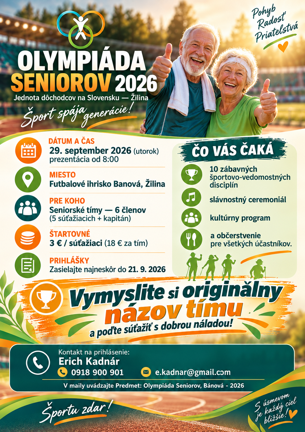 Pozvánka — Olympiáda seniorov 2026